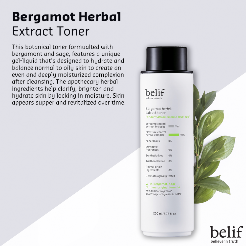 Belif - Bergamot herbal extract toner