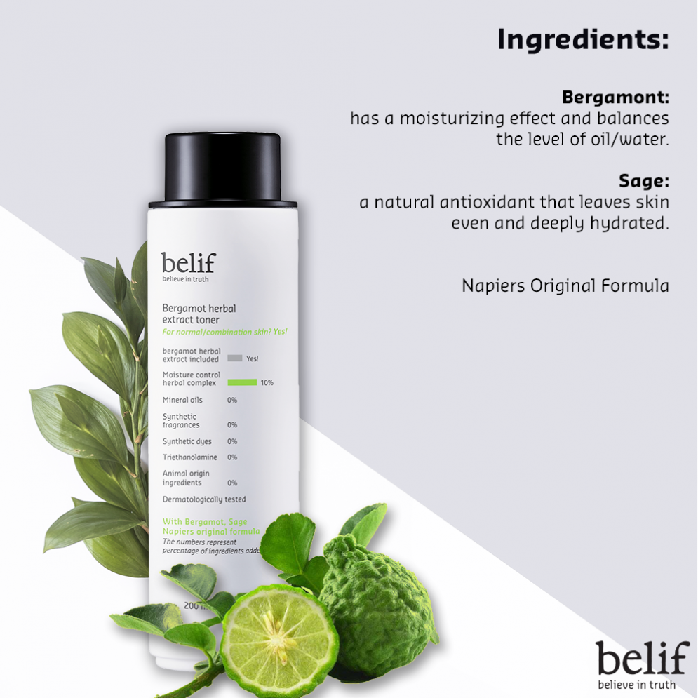 Belif - Bergamot herbal extract toner